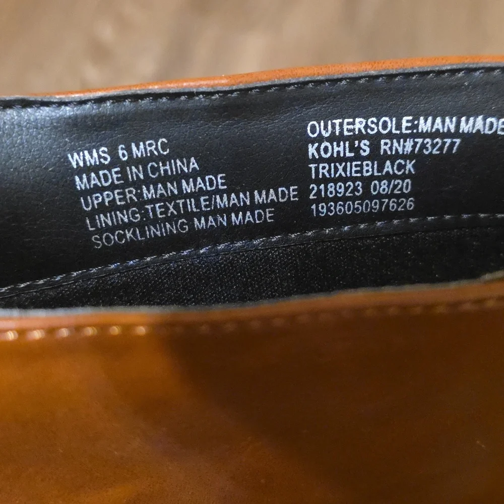 Kohl's So Trixieblack Black and Brown Heeled Leather Riding Boots - Picture 2 of 4